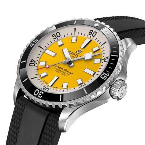 yellow dial breitling watch|Breitling superocean 42 yellow.